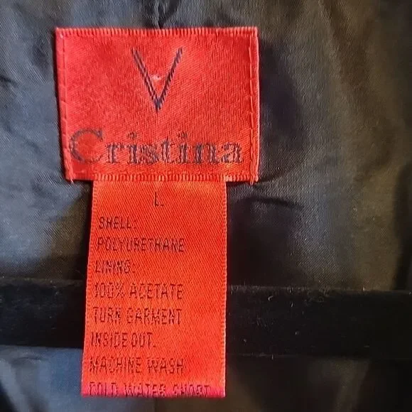 V Cristina- Faux Snake skin blk/ iv short jkt. size L. - Picture 3 of 6